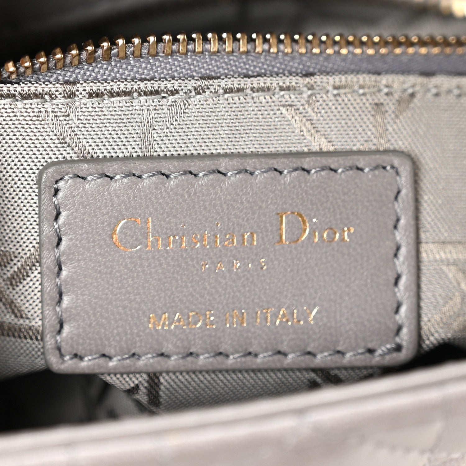 Christian Dior Lambskin Cannage Small Lucky Badges My Lady Dior Grey 6 of 11