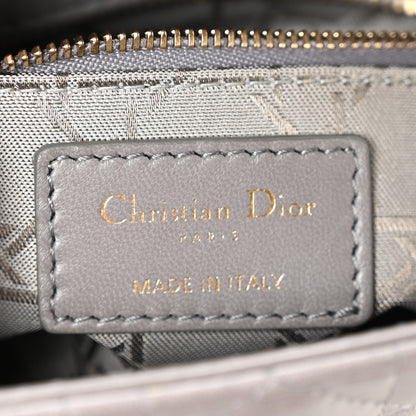 Christian Dior Lambskin Cannage Small Lucky Badges My Lady Dior Grey 6 of 11