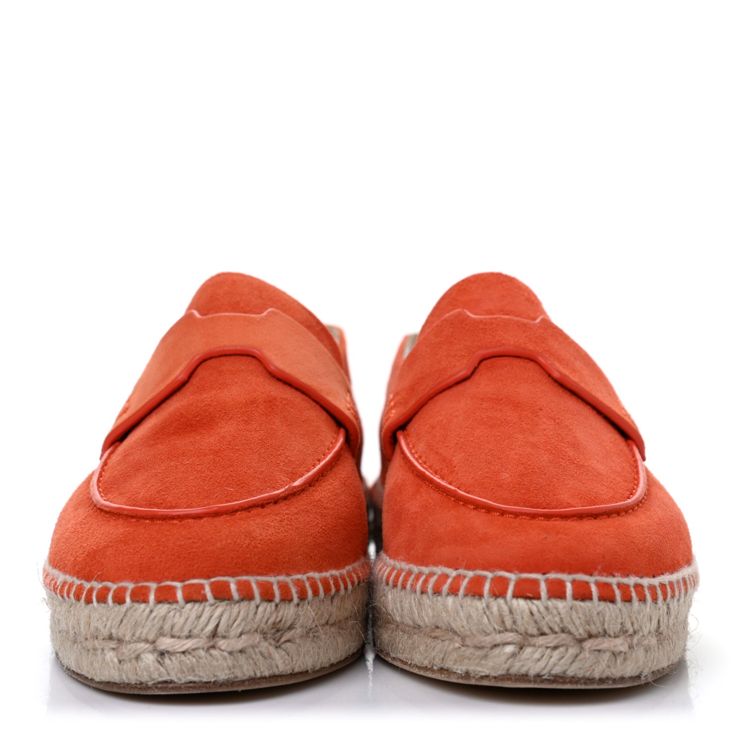 Hermes Suede Goatskin Womens Trip Espadrilles 38 Rouge Braise 2 of 10