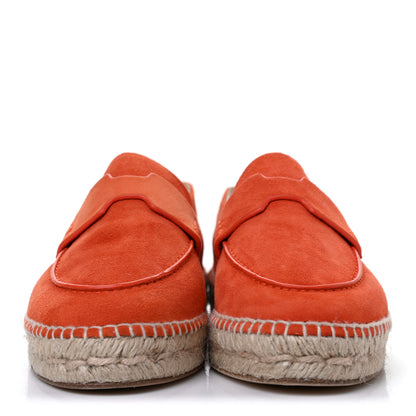 Hermes Suede Goatskin Womens Trip Espadrilles 38 Rouge Braise 2 of 10