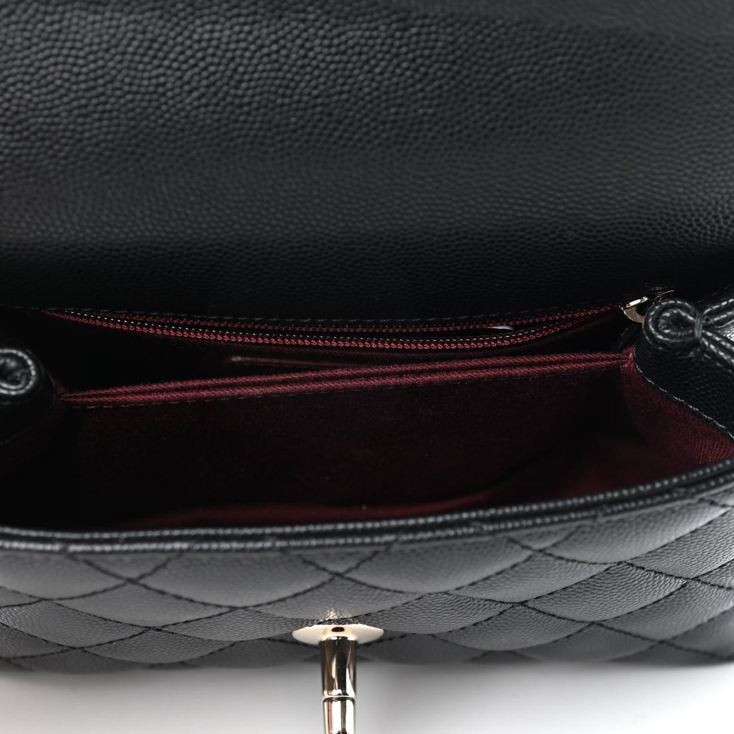 Caviar Quilted Extra Mini Coco Handle Flap Black