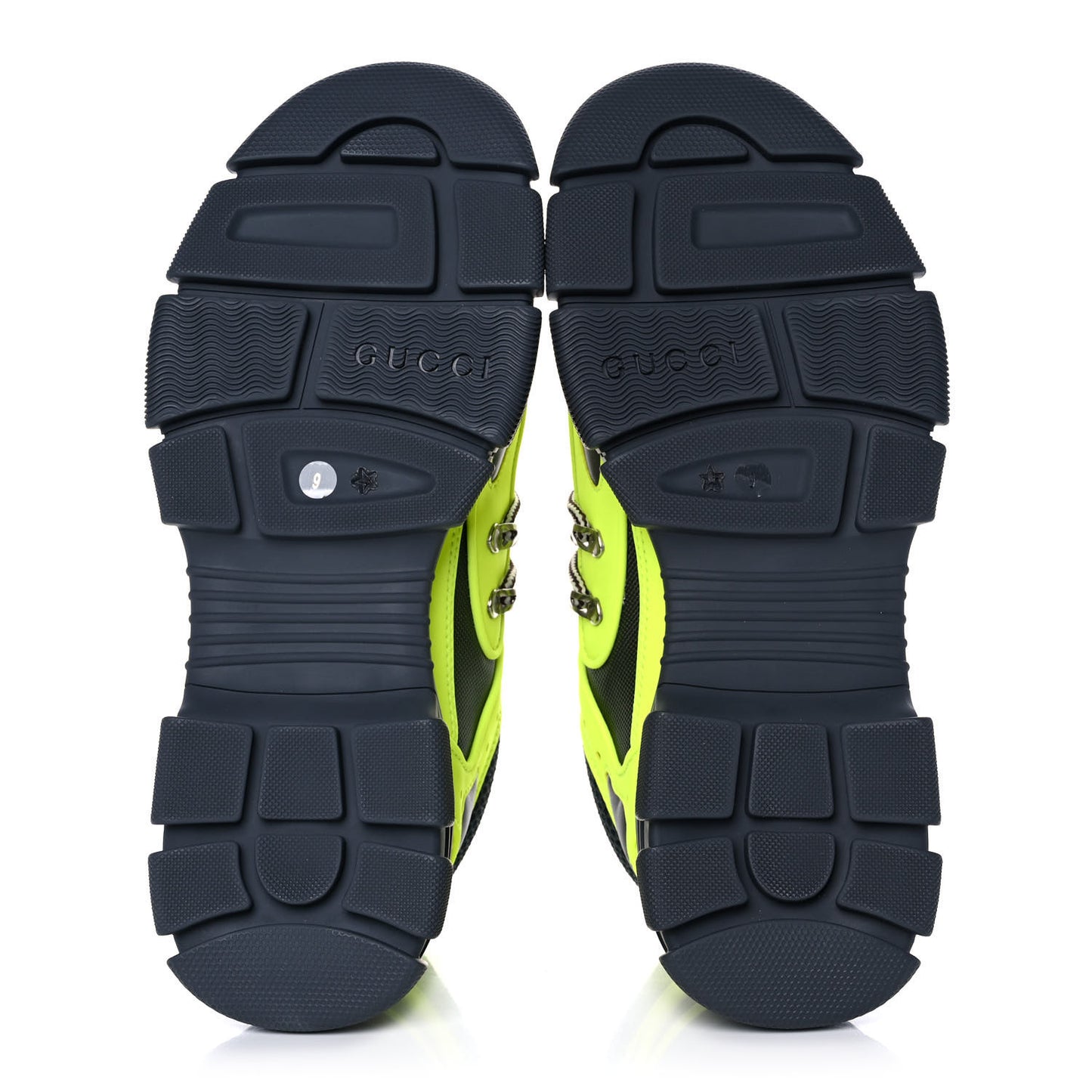 X SEGA Mesh Technical Canvas Calfskin Reflective Mens Flashtrek Sneakers 9 Neon Yellow Lotus