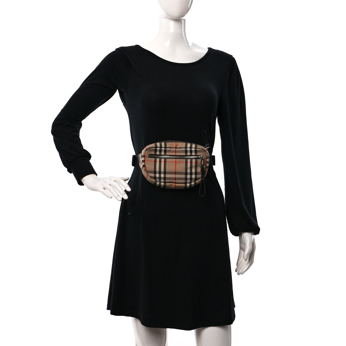 Nylon Vintage Check Small Cannon Bum Bag Archive Beige