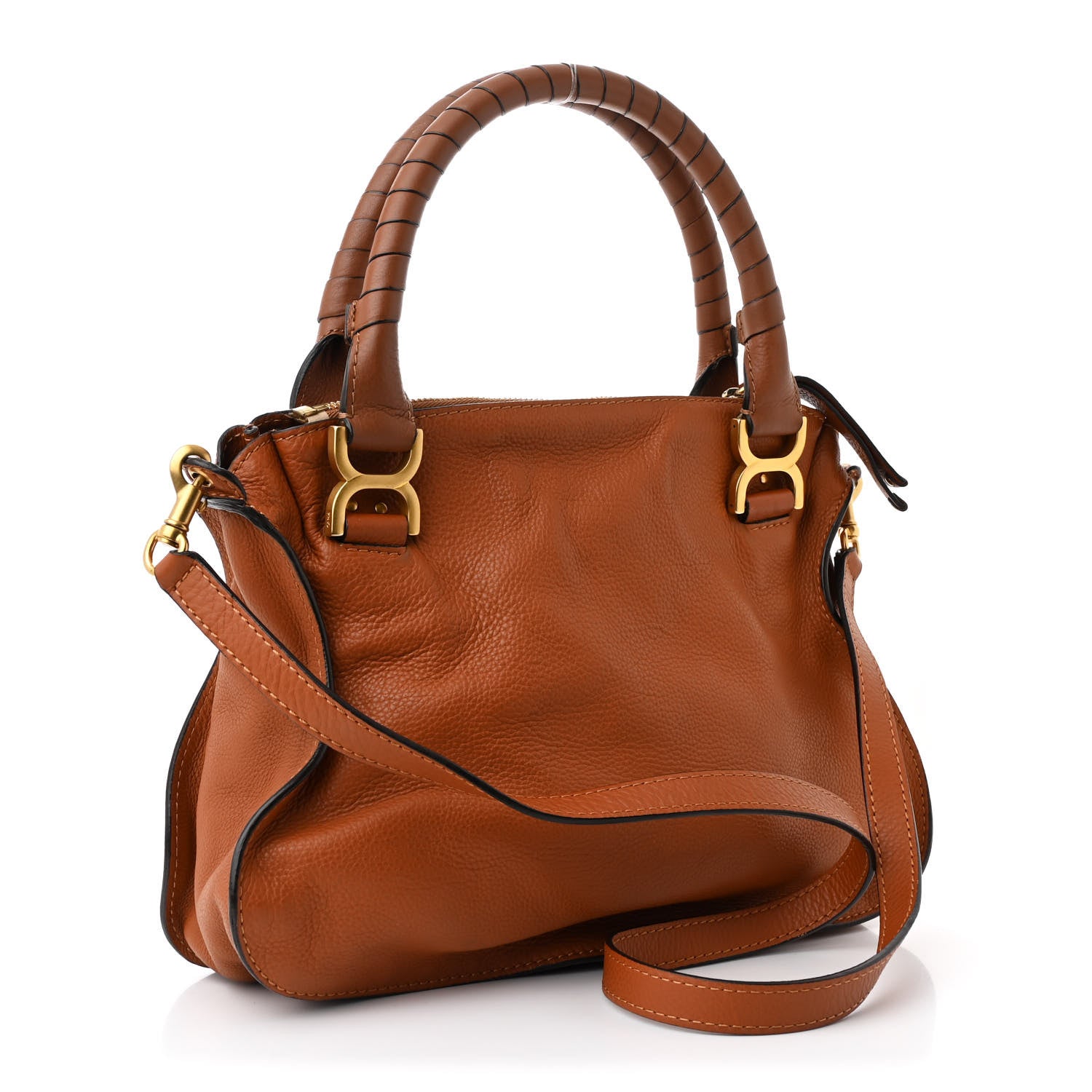 Chloe Calfskin Medium Marcie Satchel Tan 3 of 10
