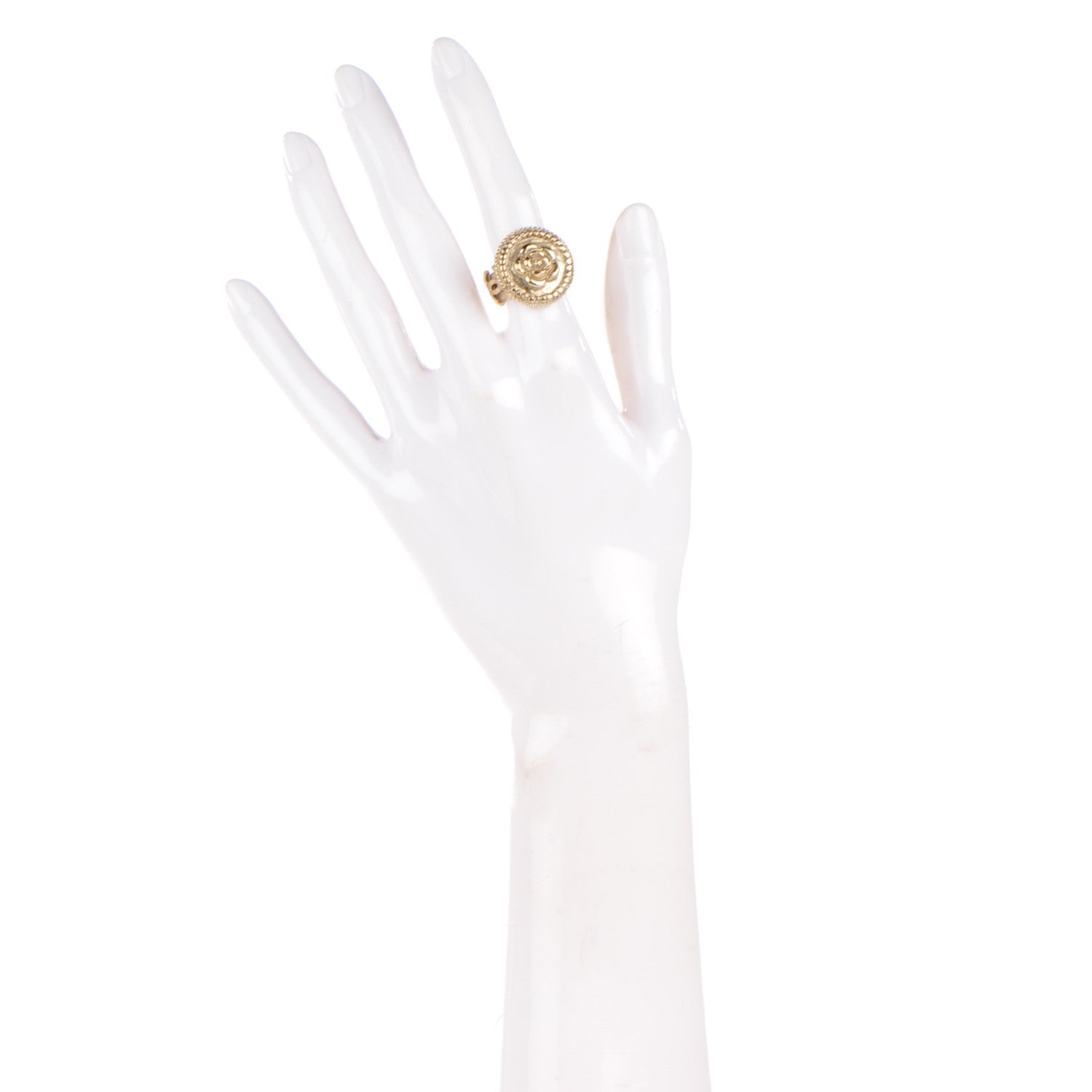 Chanel CC Camellia Ring 5 Gold 2 of 5