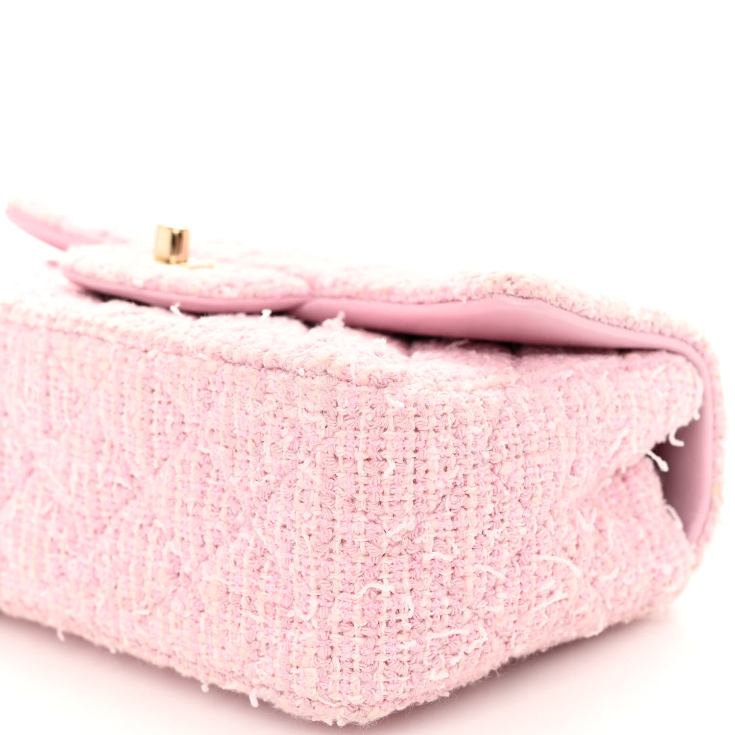 Chanel Tweed Quilted Mini Rectangular Flap Pink 10 of 10