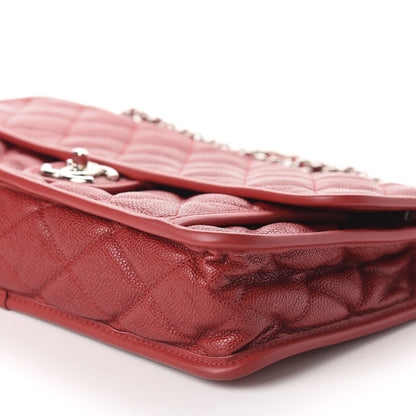 Chanel Caviar Quilted Large French Riviera Flap Red 7 of 10