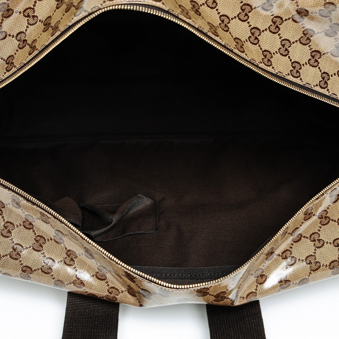 Crystal Monogram Web Large Carry On Duffle Bag Brown