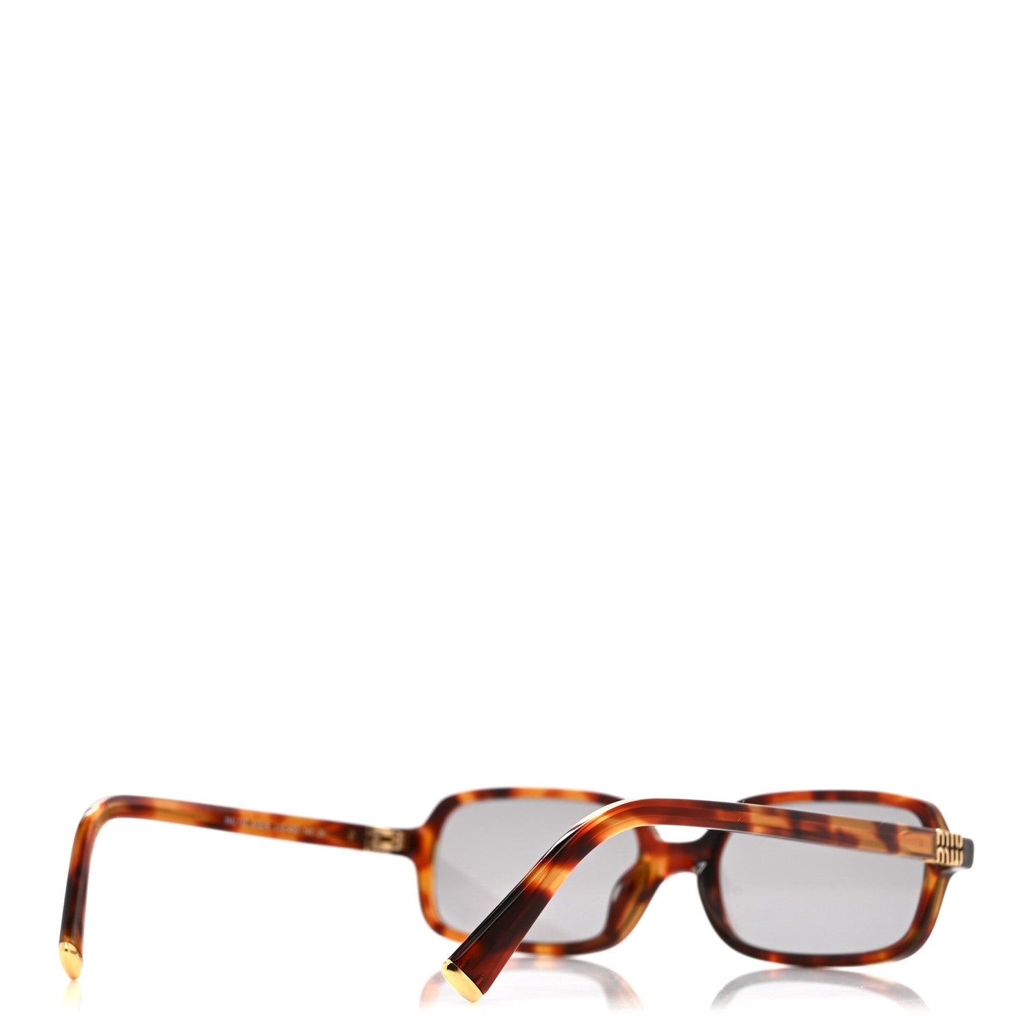 Miu Miu Acetate Rectangle Regard Sunglasses SMU11Z-F Camel Beige 4 of 7