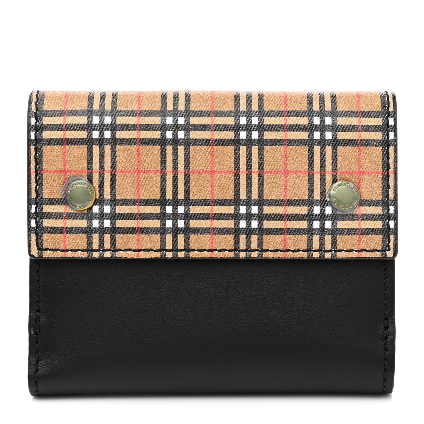 Mini Vintage Check Luna French Wallet Black