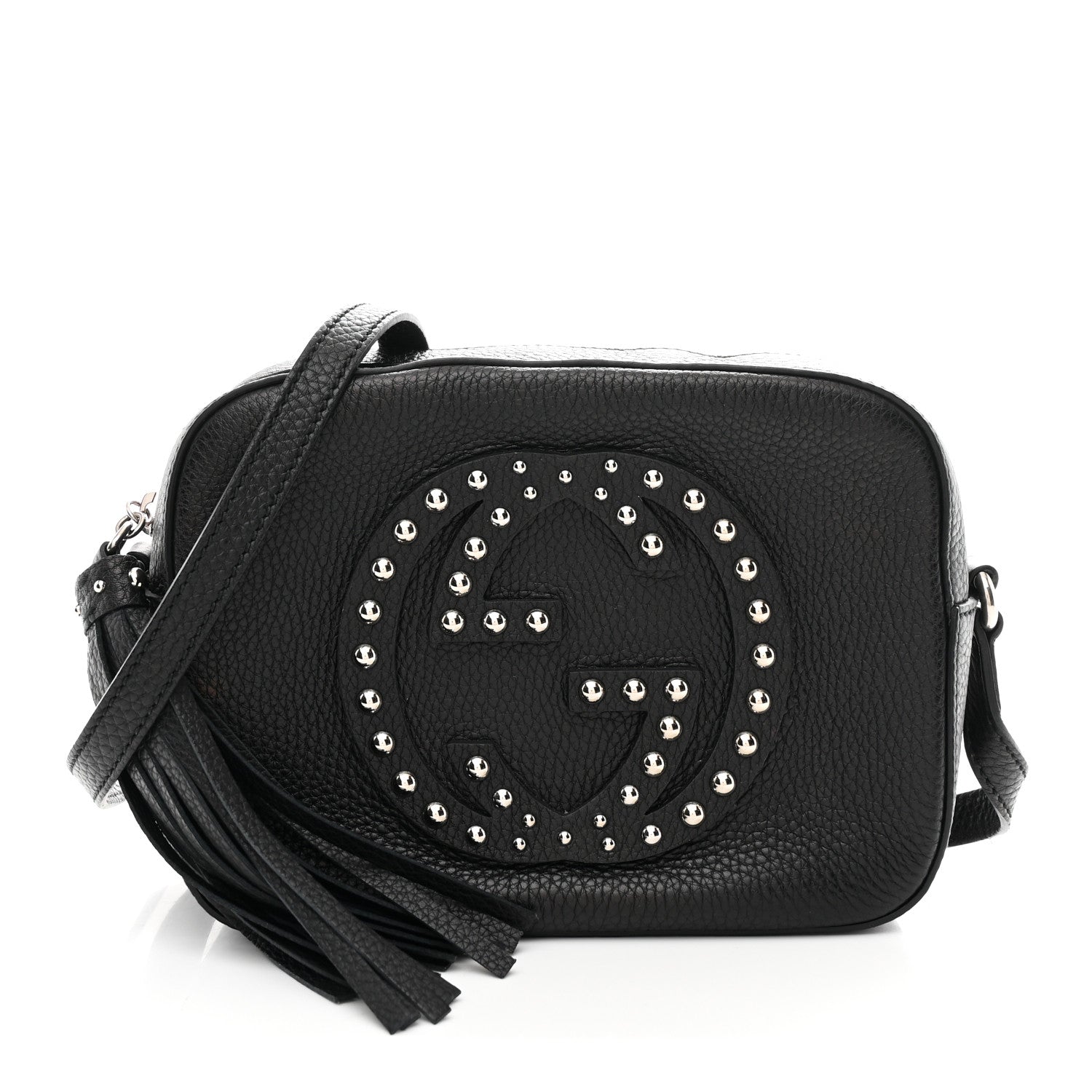 Gucci Pebbled Calfskin Studded Small Soho Disco Bag Black 1 of 10