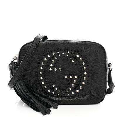 Gucci Pebbled Calfskin Studded Small Soho Disco Bag Black 1 of 10