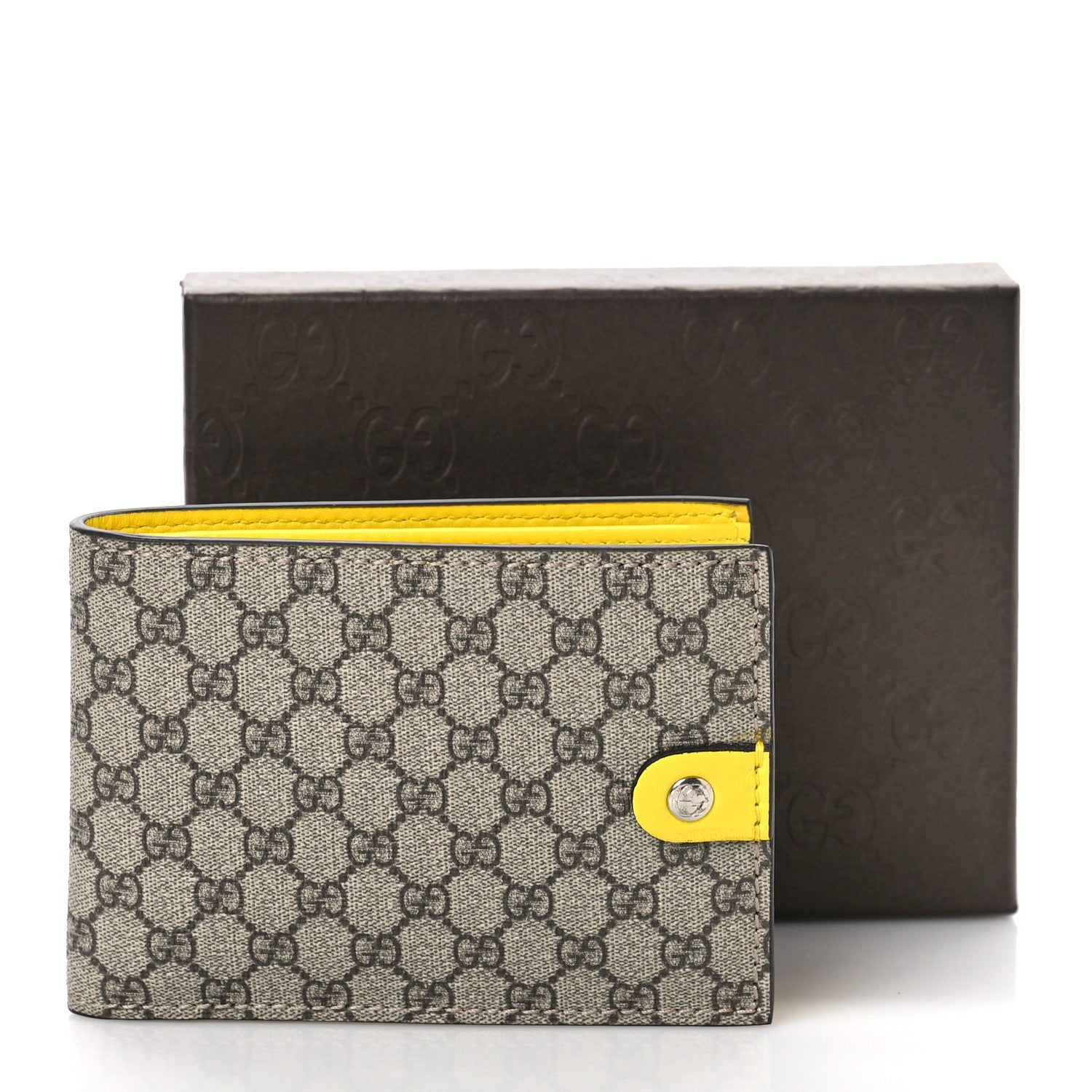 Gucci GG Plus Monogram Bi-Fold Wallet Yellow 10 of 10