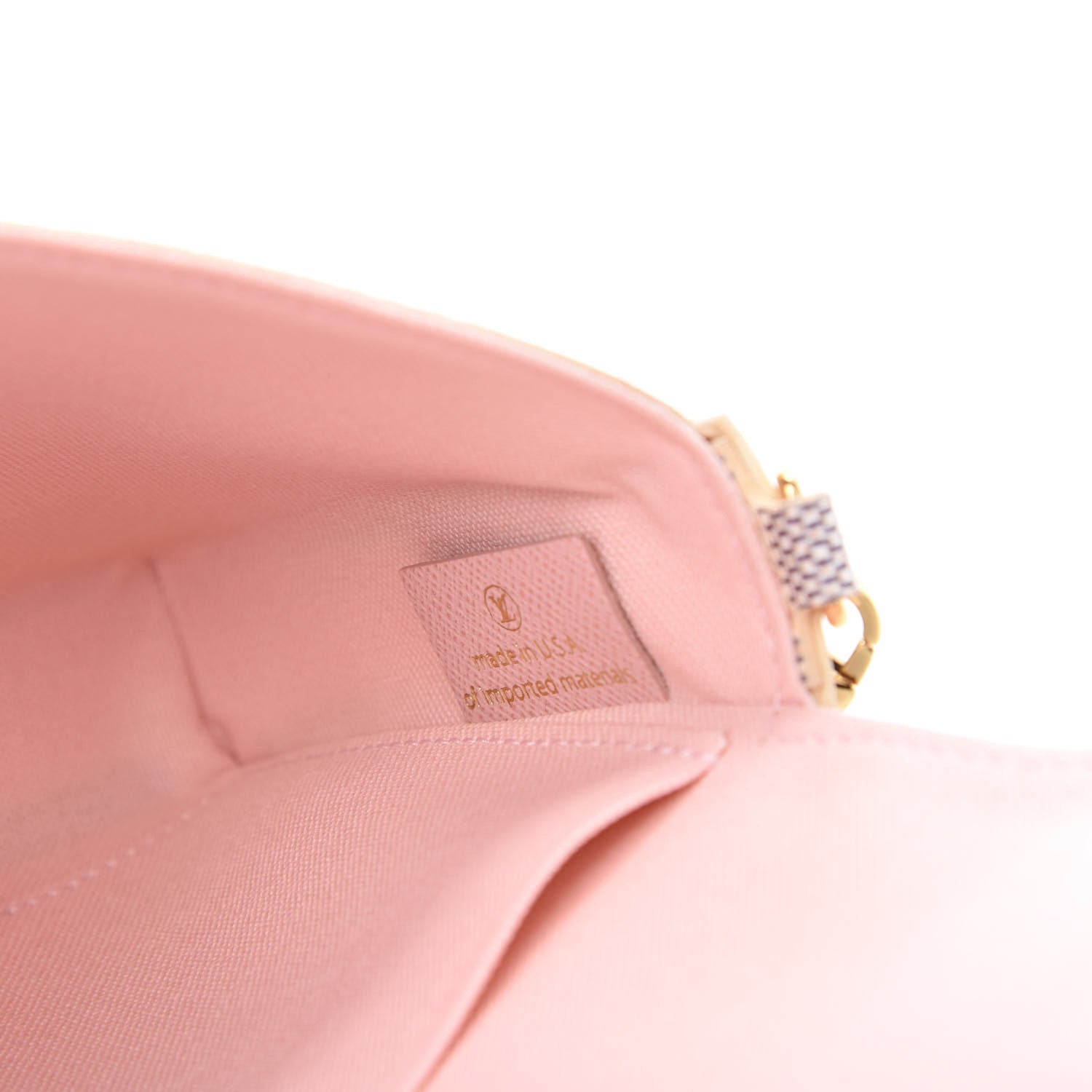 Louis Vuitton Damier Azur Pochette Felicie Chain Wallet Rose Ballerine 10 of 13