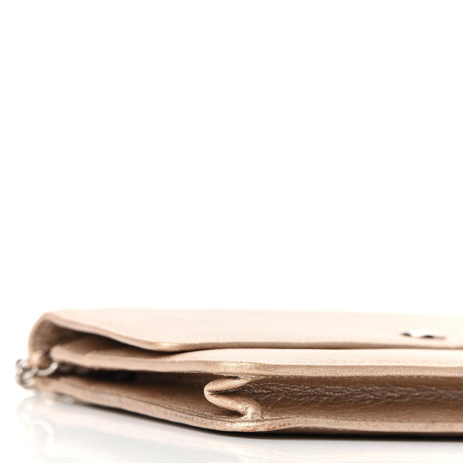 Chanel Metallic Goatskin Wallet On Chain WOC Gold 10 of 11