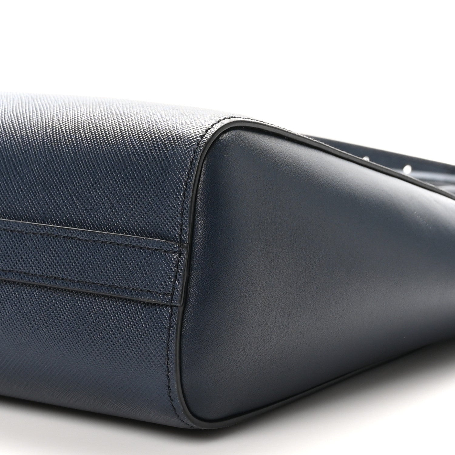 Prada Saffiano Soft Calfskin Small Zippered Tote Baltico 9 of 9