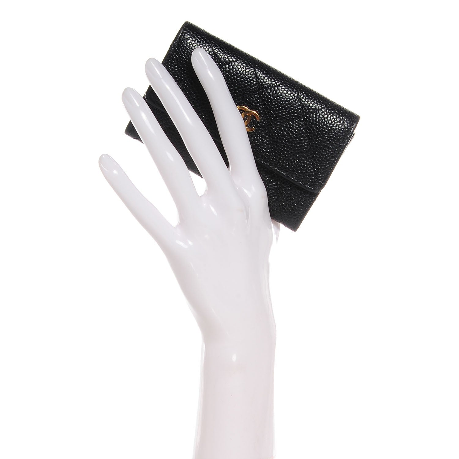 Chanel Caviar Quilted Flap Card Holder Black 2 of 8