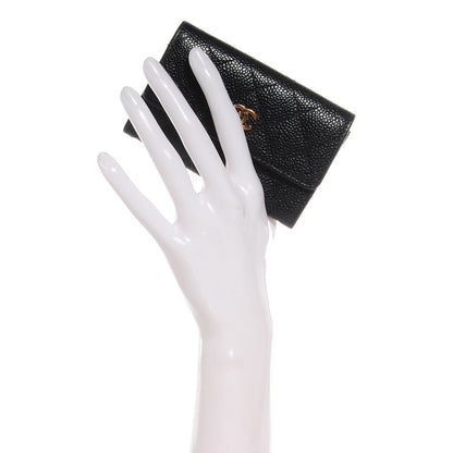 Chanel Caviar Quilted Flap Card Holder Black 2 of 8