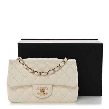 Chanel Lambskin Quilted Mini Rectangular Flap White 11 of 11