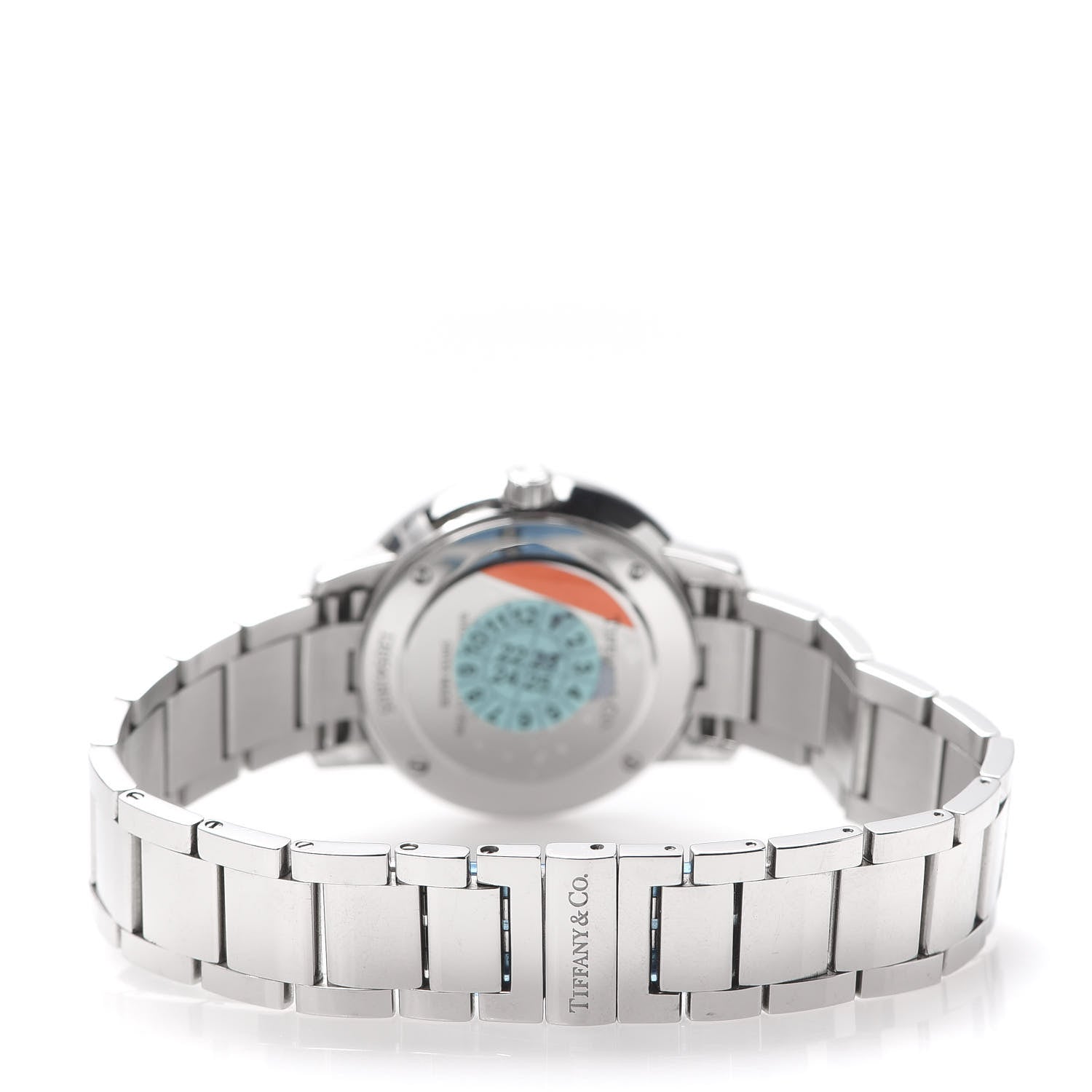 Tiffany Stainless Steel Diamond Bezel 31mm Atlas 2-Hand Quartz Watch Blue Azure 4 of 7
