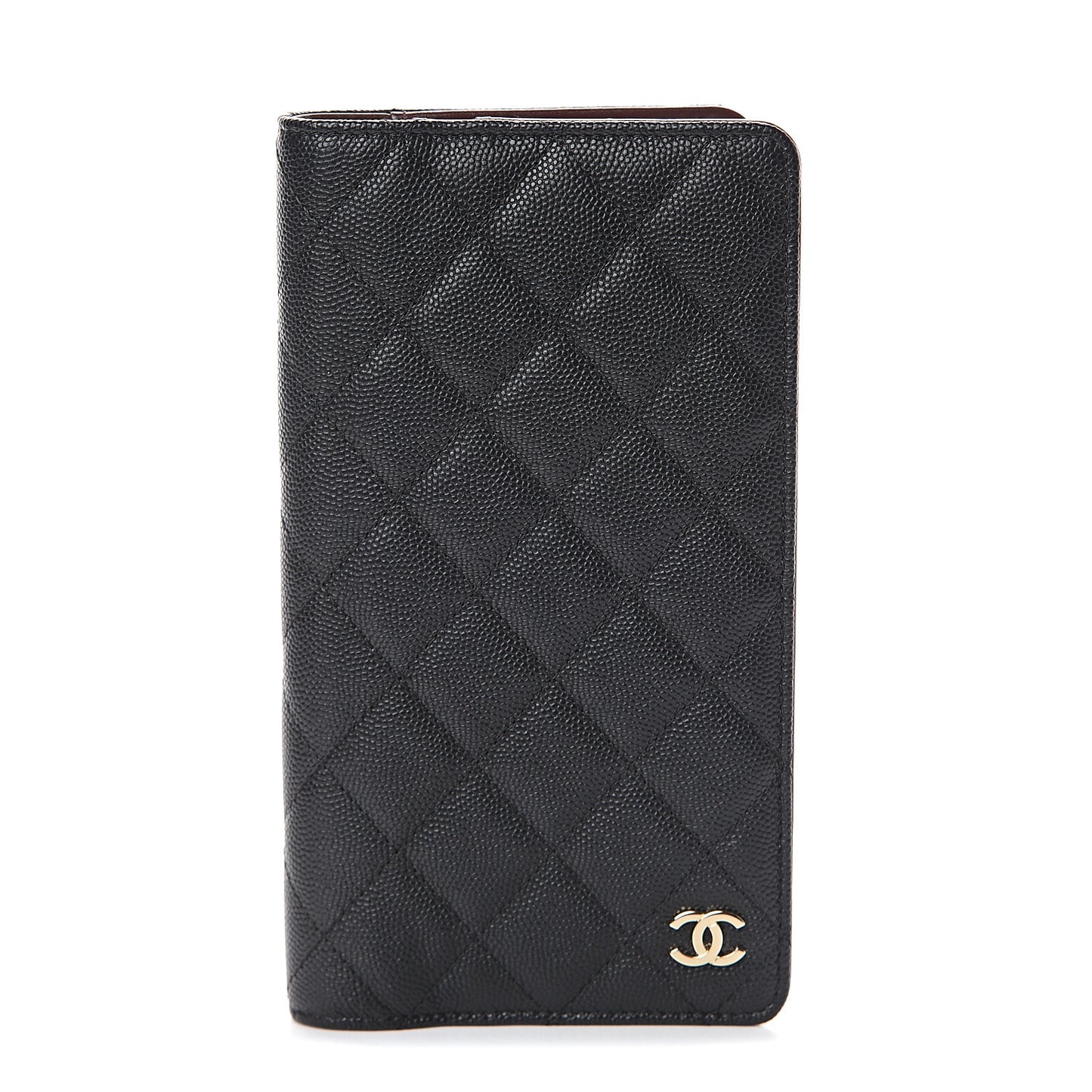Caviar Quilted Medium Agenda Cover Black