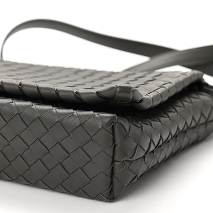 Bottega Veneta Nappa Intrecciato Dahlia Clutch Crossbody Light Grey 9 of 9