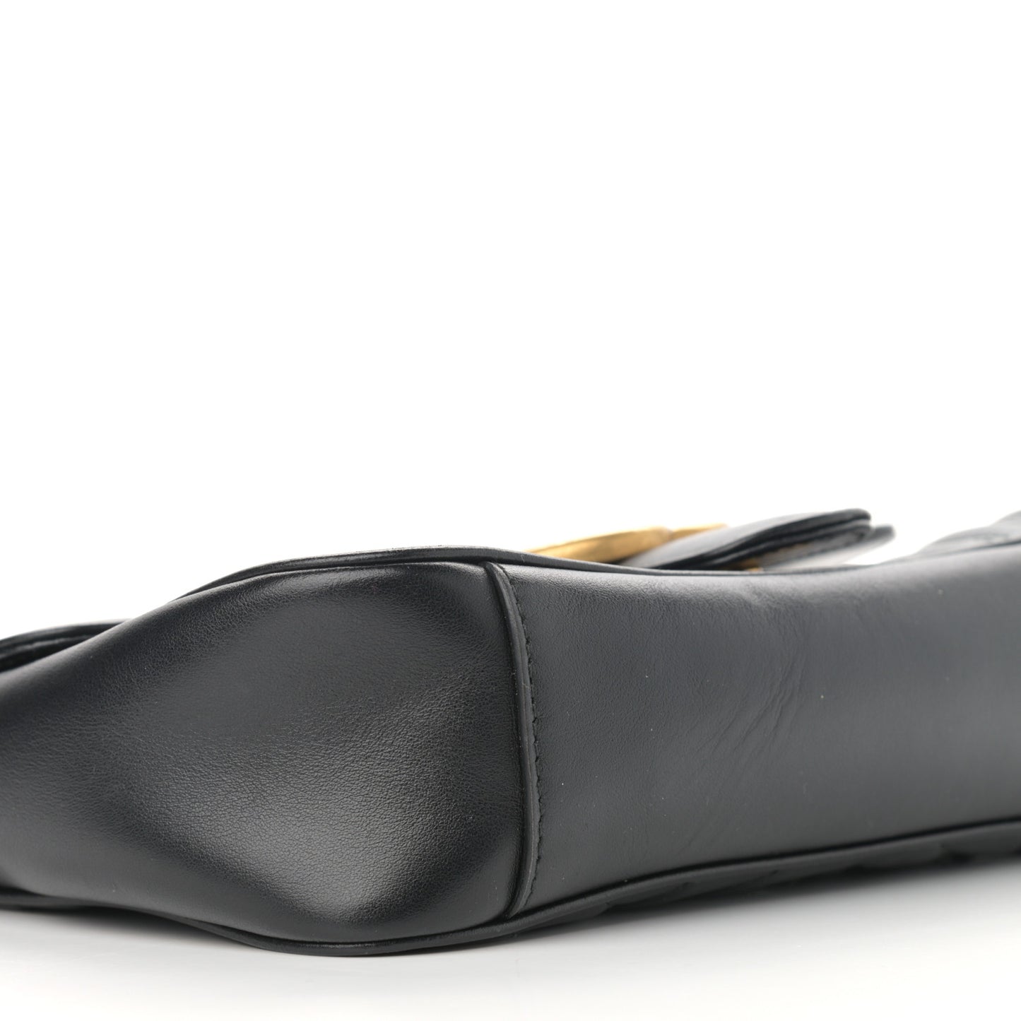 Calfskin Matelasse Small GG Marmont Shoulder Bag Black