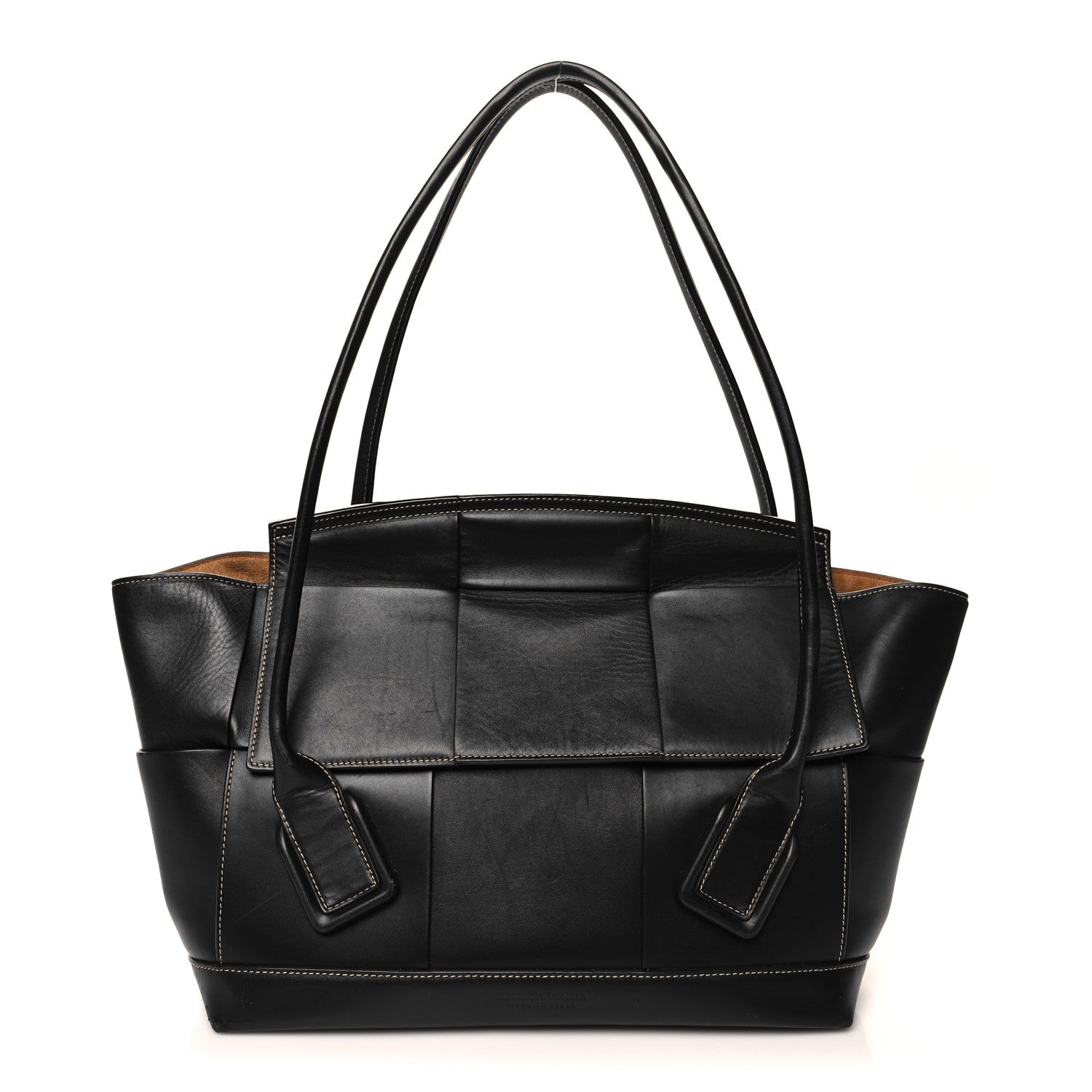 Bottega Veneta French Calfskin Maxi Intrecciato Small Arco Black 1 of 12