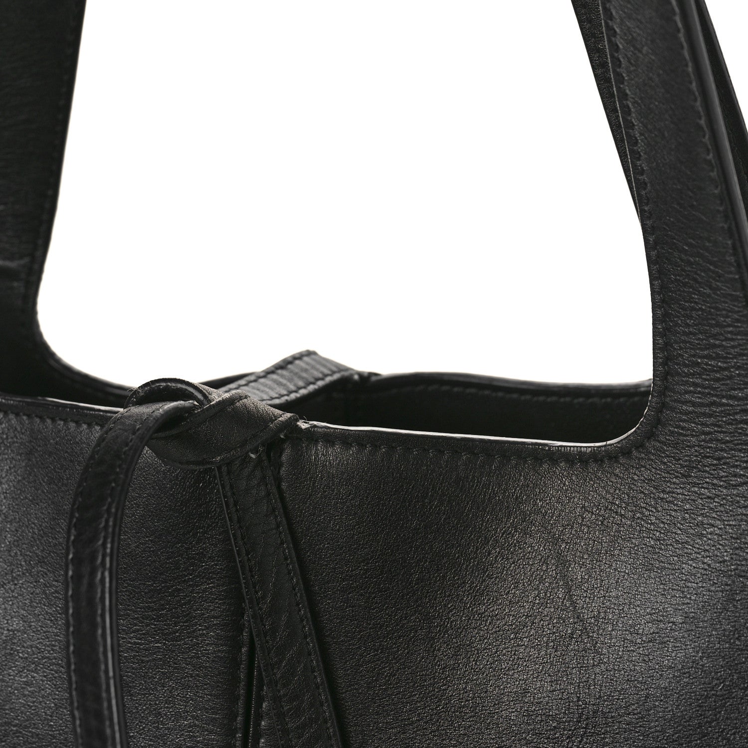 Celine Supple Natural Calfskin Medium Tri-Fold Bag Black 12 of 16