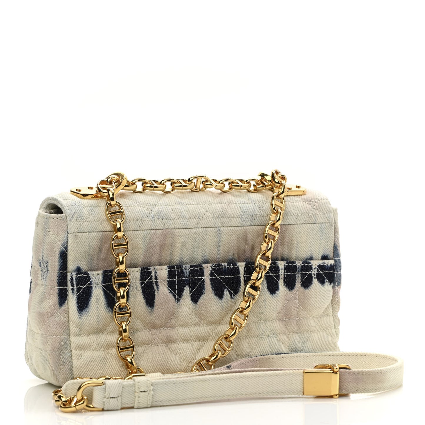 Denim Tie Dye Cannage Small Caro Bag Multicolor
