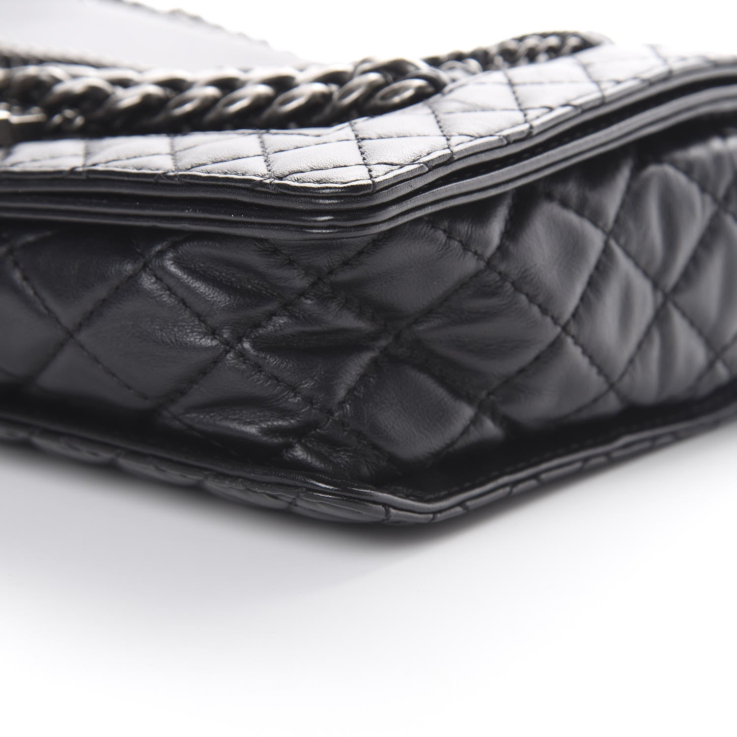 Chanel Calfskin Enchained Medium Boy Flap Black 9 of 12