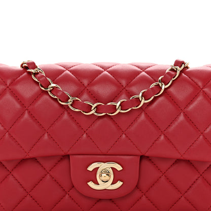 Chanel Lambskin Quilted Mini Rectangular Flap Red 5 of 10