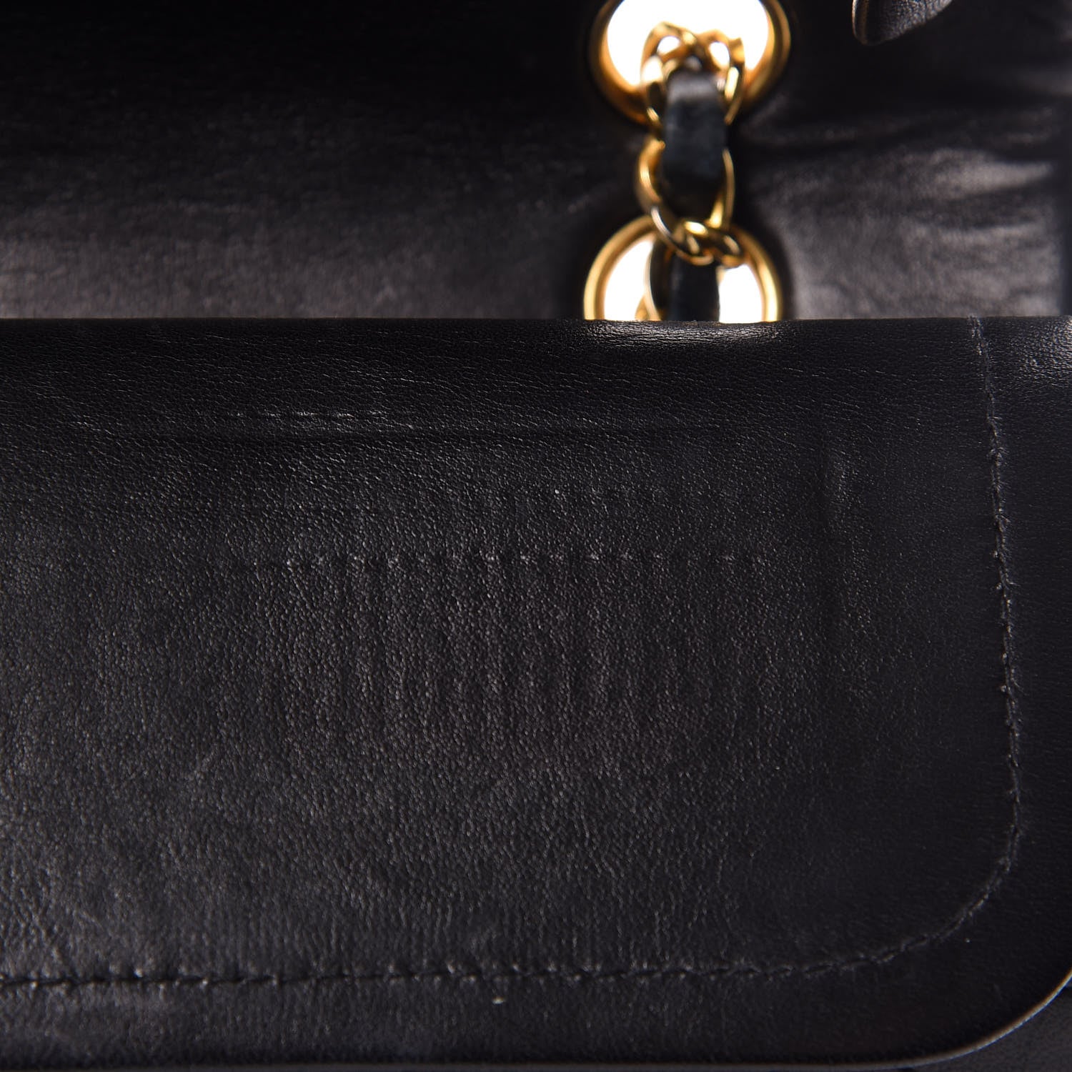 Chanel Lambskin Quilted Medium Double Flap Black 14 of 19