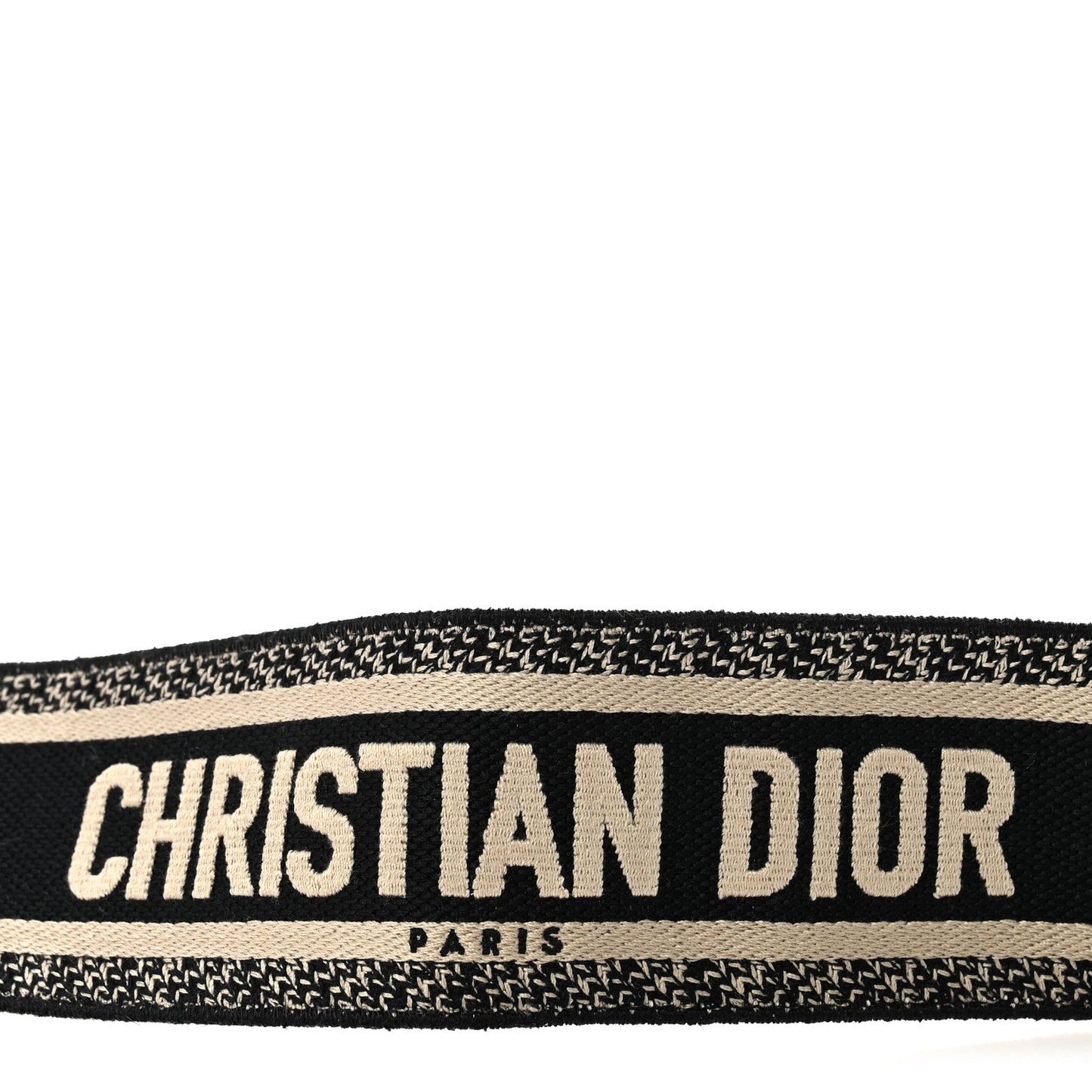Canvas Embroidered Shoulder Strap Black