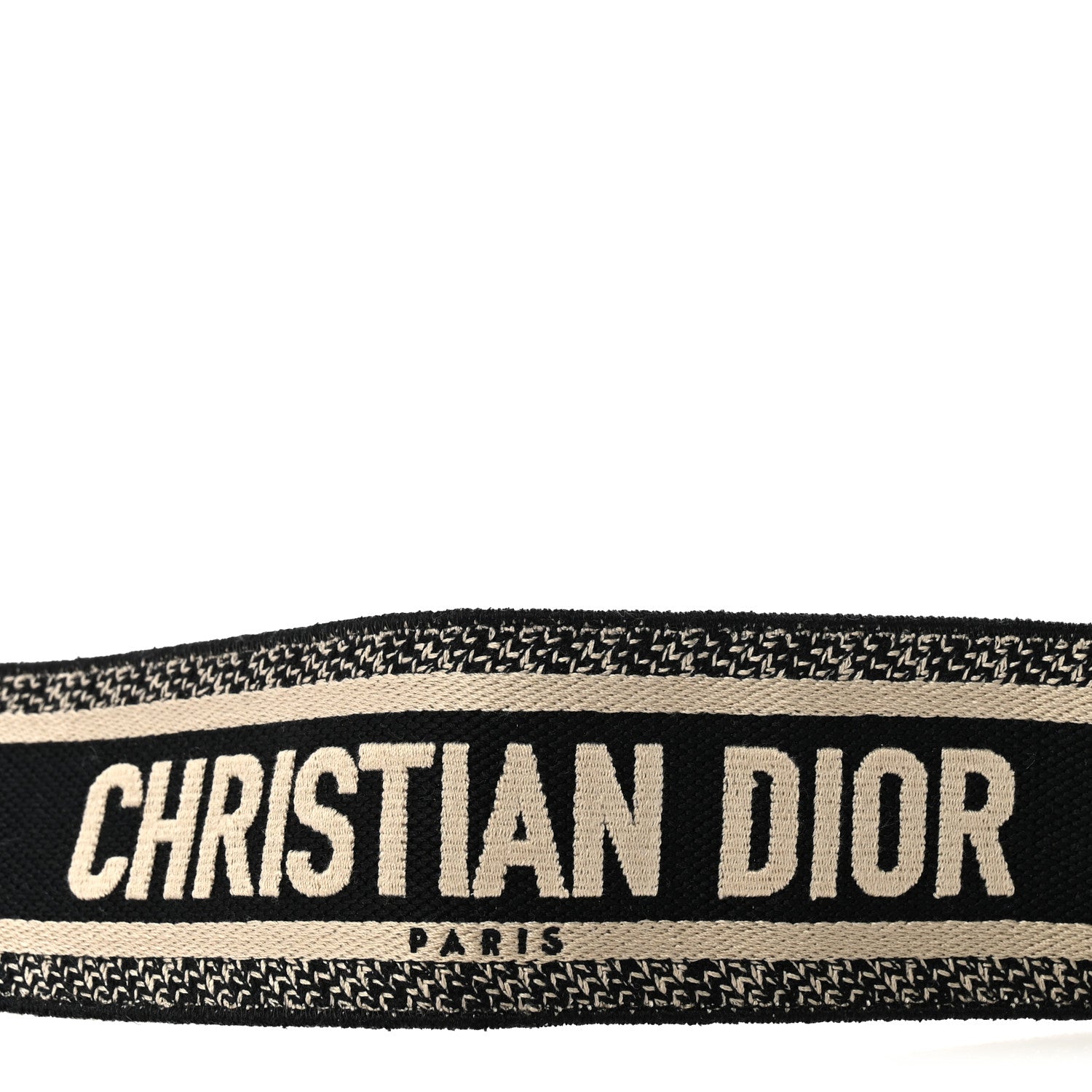 Christian Dior Canvas Embroidered Shoulder Strap Black 4 of 7