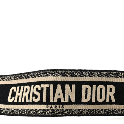 Christian Dior Canvas Embroidered Shoulder Strap Black 4 of 7