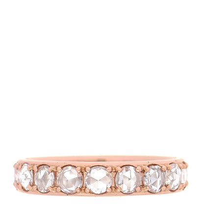 Tiffany 18K Rose Gold Diamond Metro Rose Cut Eternity Band Ring 49 5 3 of 5
