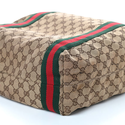 Gucci GG Monogram Medium Web Handle Vertical Tote Dark Brown 10 of 10