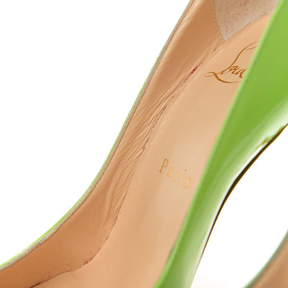 Christian Louboutin Patent Pigalle Follies 100 Pumps 35 Neon 11 of 12
