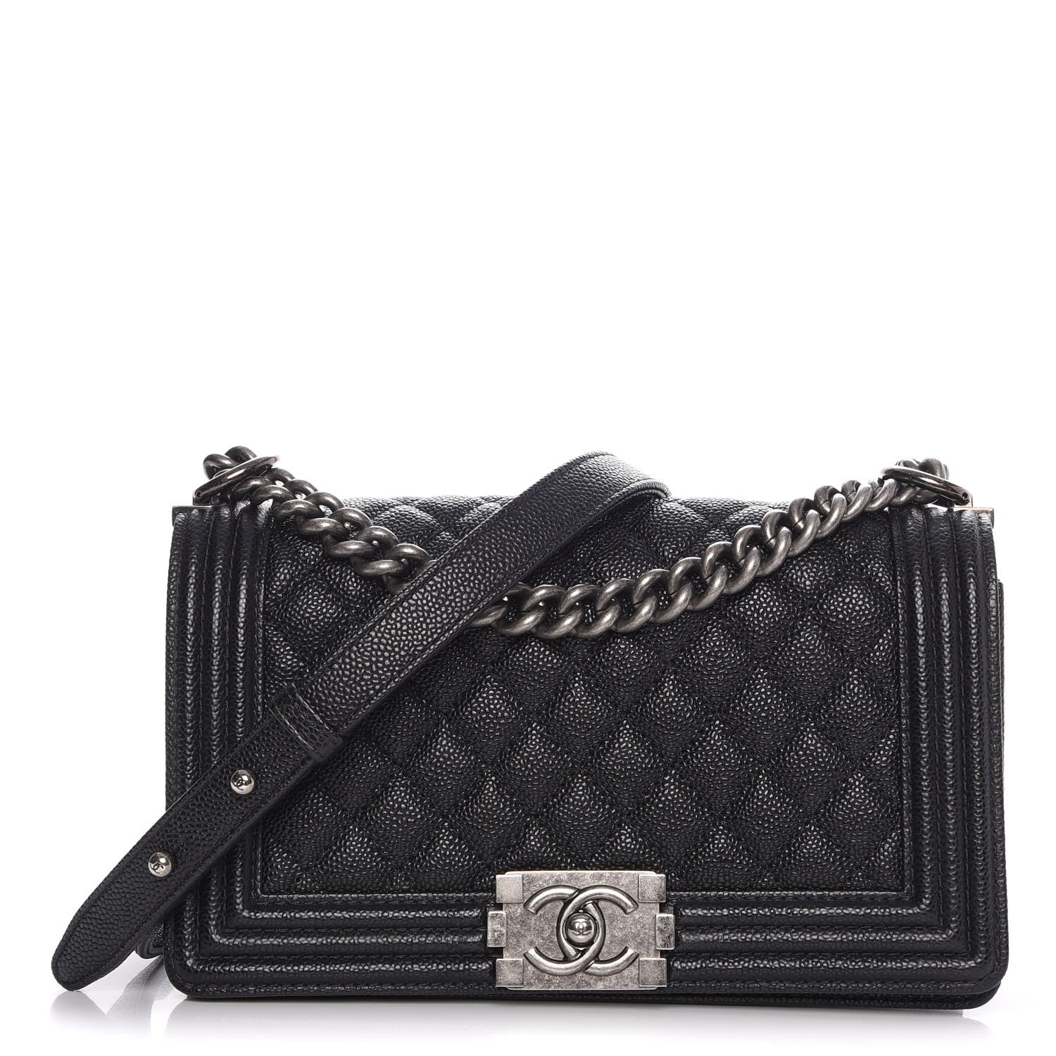 Chanel Caviar Quilted Medium Boy Flap Black 1 of 7
