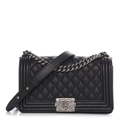 Chanel Caviar Quilted Medium Boy Flap Black 1 of 7