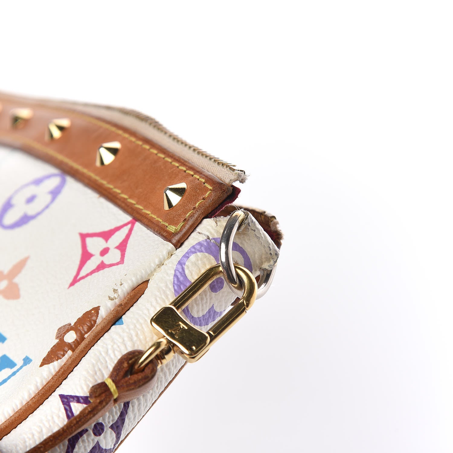 Louis Vuitton Monogram Multicolor Pochette Accessories White 10 of 17