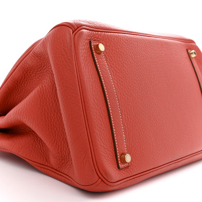 Hermes Taurillon Clemence Birkin 35 Sanguine 9 of 16