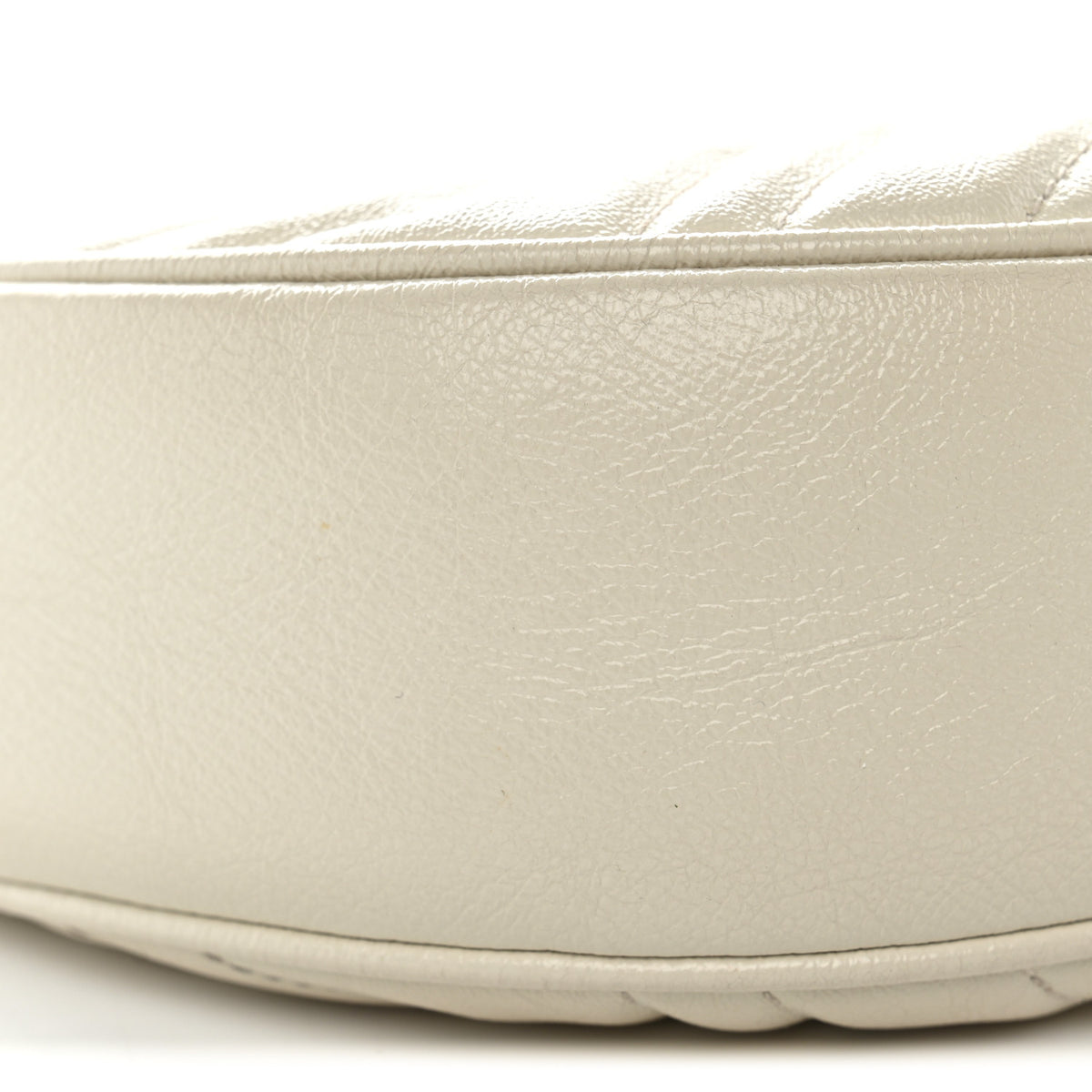 Gucci Calfskin Matelasse Mini GG Marmont Round Shoulder Bag White 8 of 11