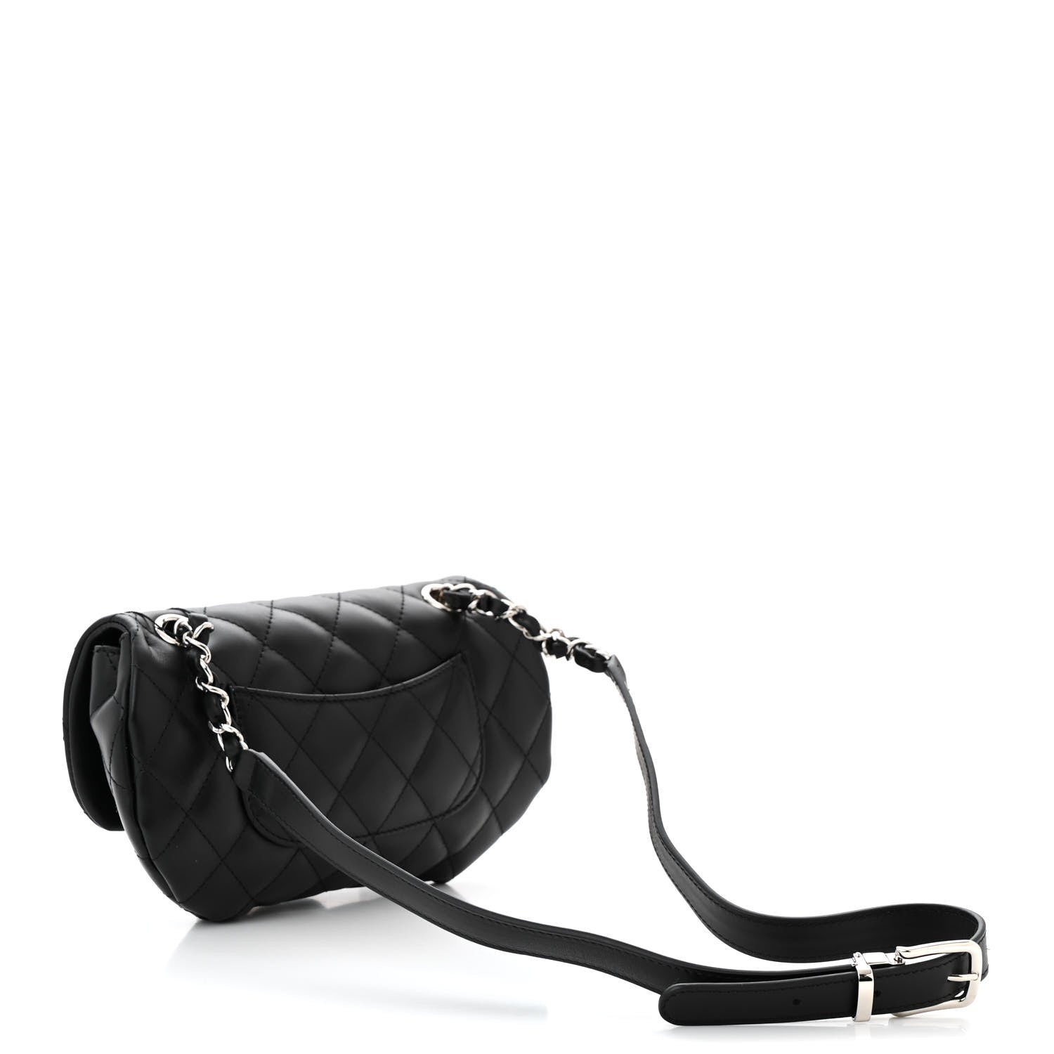 Chanel Calfskin Quilted CC Uniform Flap Belt Bag Black 3 of 11