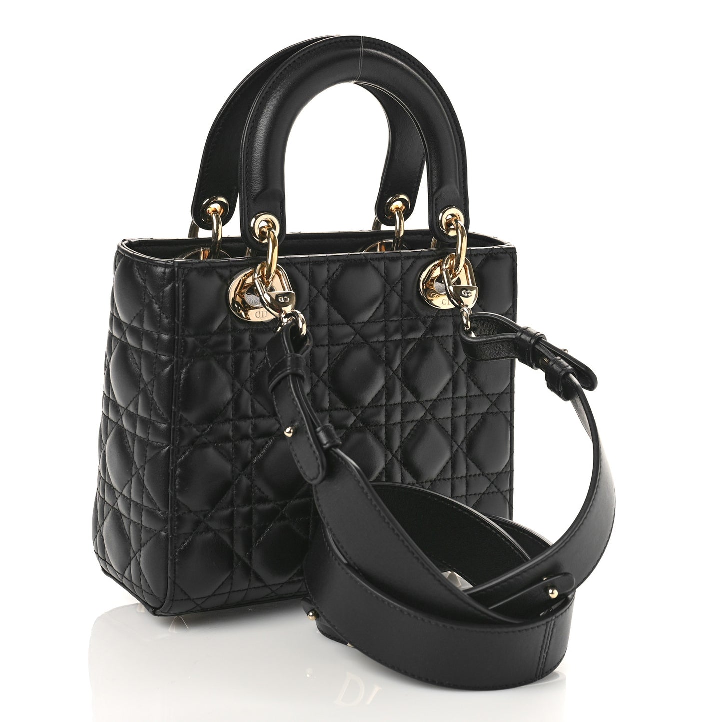 Lambskin Cannage Small My ABCDior Lady Dior Black