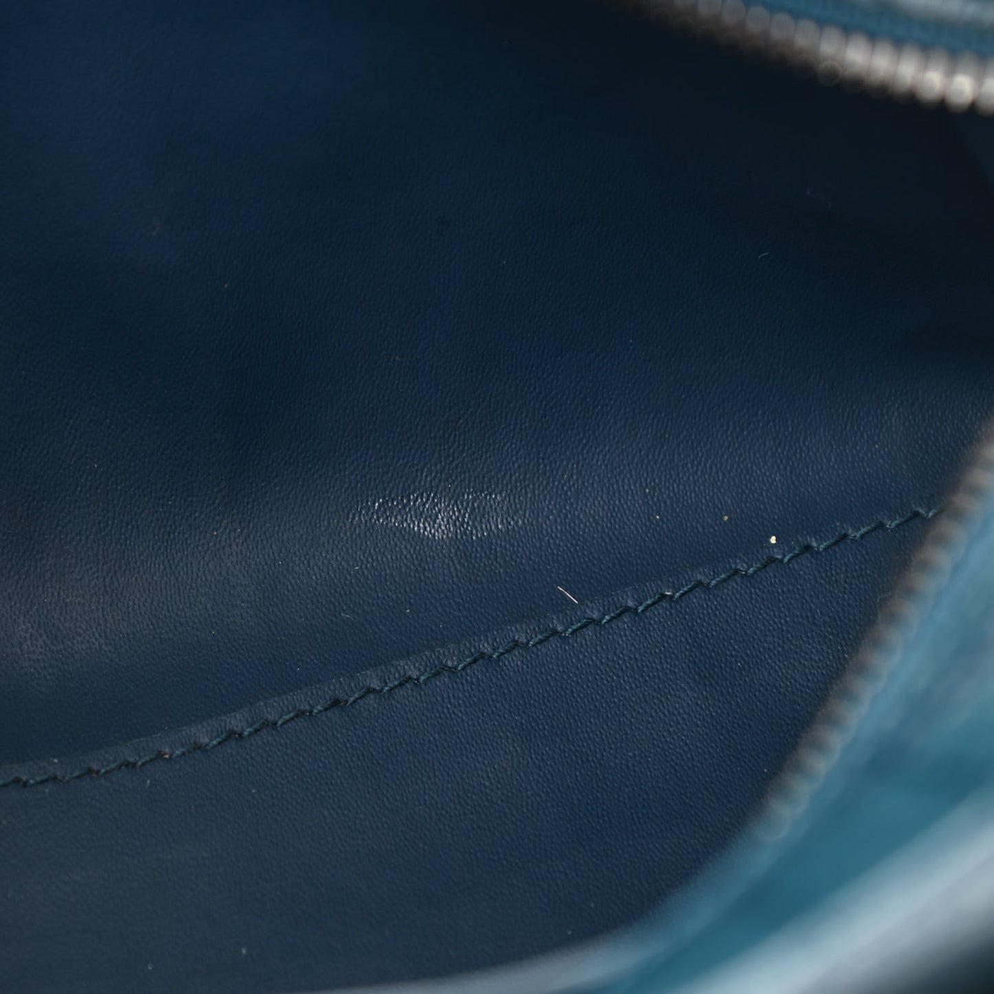 Calfskin Crocodile Embossed Neo Classic Silver Hardware Mini City Dark Petrol Blue