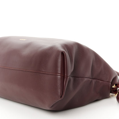 Loewe Mellow Nappa Donut Chain Large Flamenco Knot Clutch Dark Burgundy 11 of 11