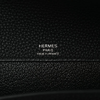 Hermes Woolycot Togo Kelly Depeches 25 Pouch Black 6 of 12