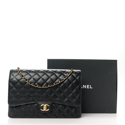 Chanel Caviar Quilted Maxi Double Flap Black 12 of 12